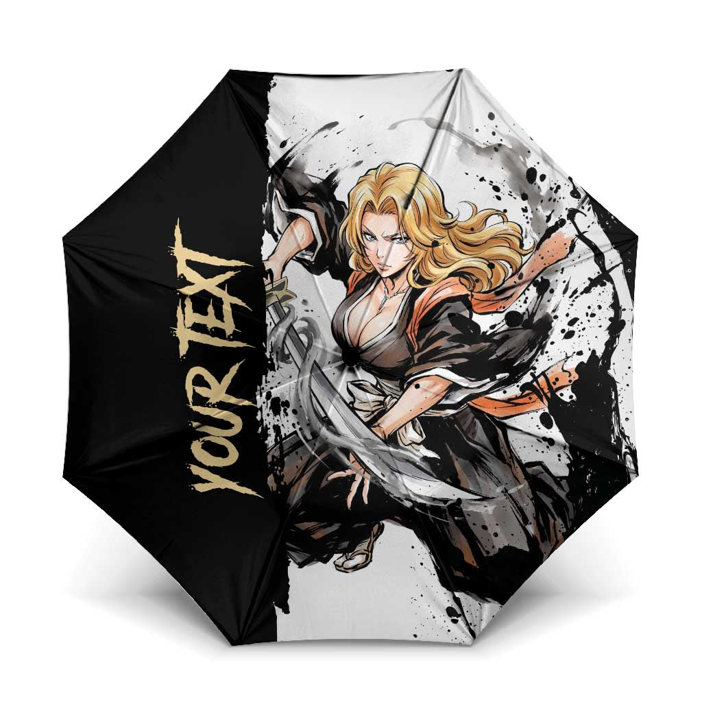 Personalized Rangiku Matsumoto Umbrella Ink Splash Anime Brush Style