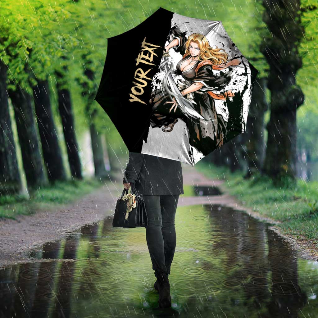 Personalized Rangiku Matsumoto Umbrella Ink Splash Anime Brush Style