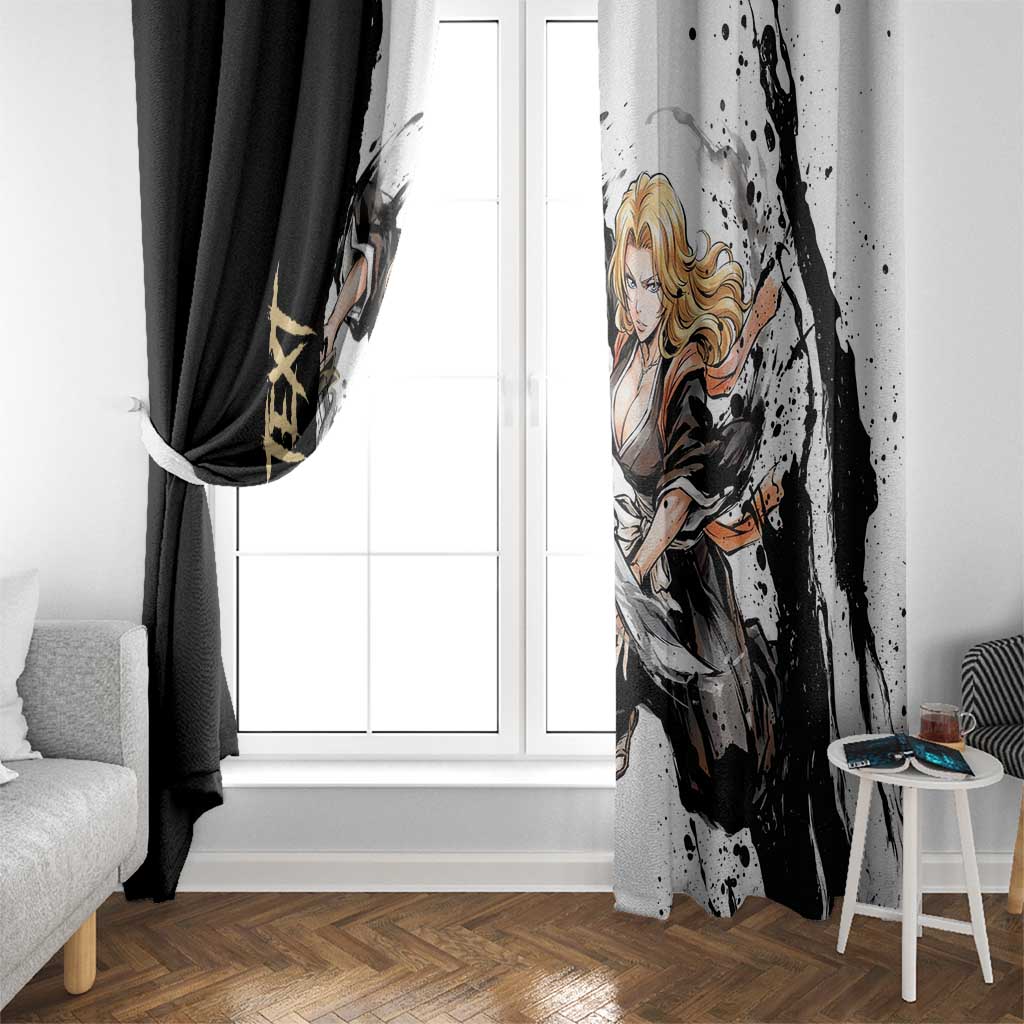 Personalized Rangiku Matsumoto Window Curtain Ink Splash Anime Brush Style