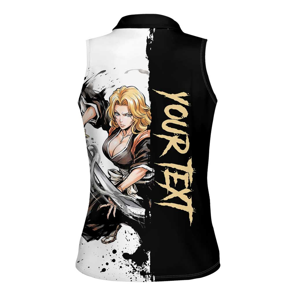 Personalized Rangiku Matsumoto Women Sleeveless Polo Shirt Ink Splash Anime Brush Style