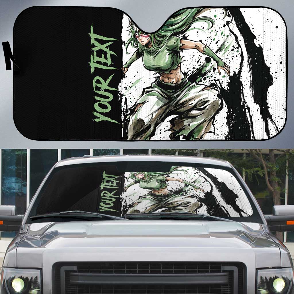 Personalized Nel Tu Auto Sun Shade Ink Splash Anime Brush Style