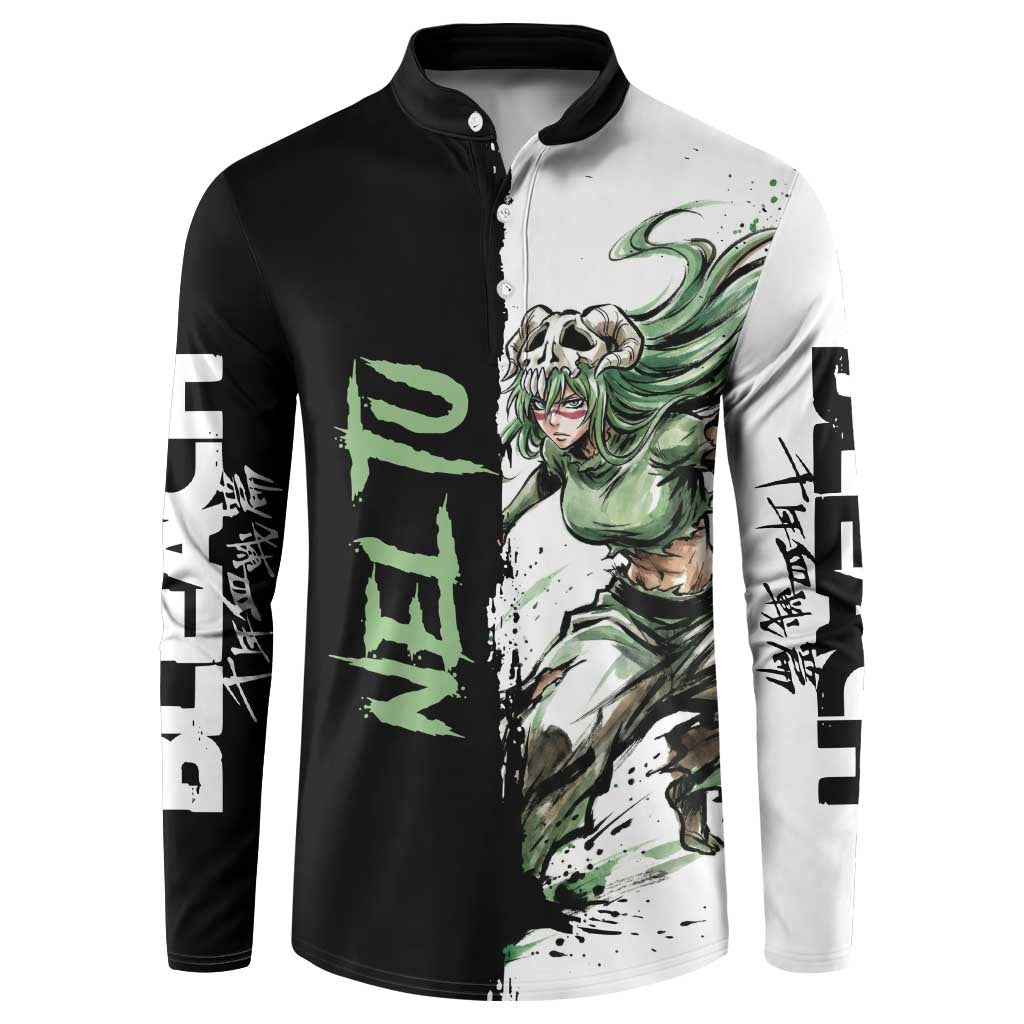 Personalized Nel Tu Button Sweatshirt Ink Splash Anime Brush Style