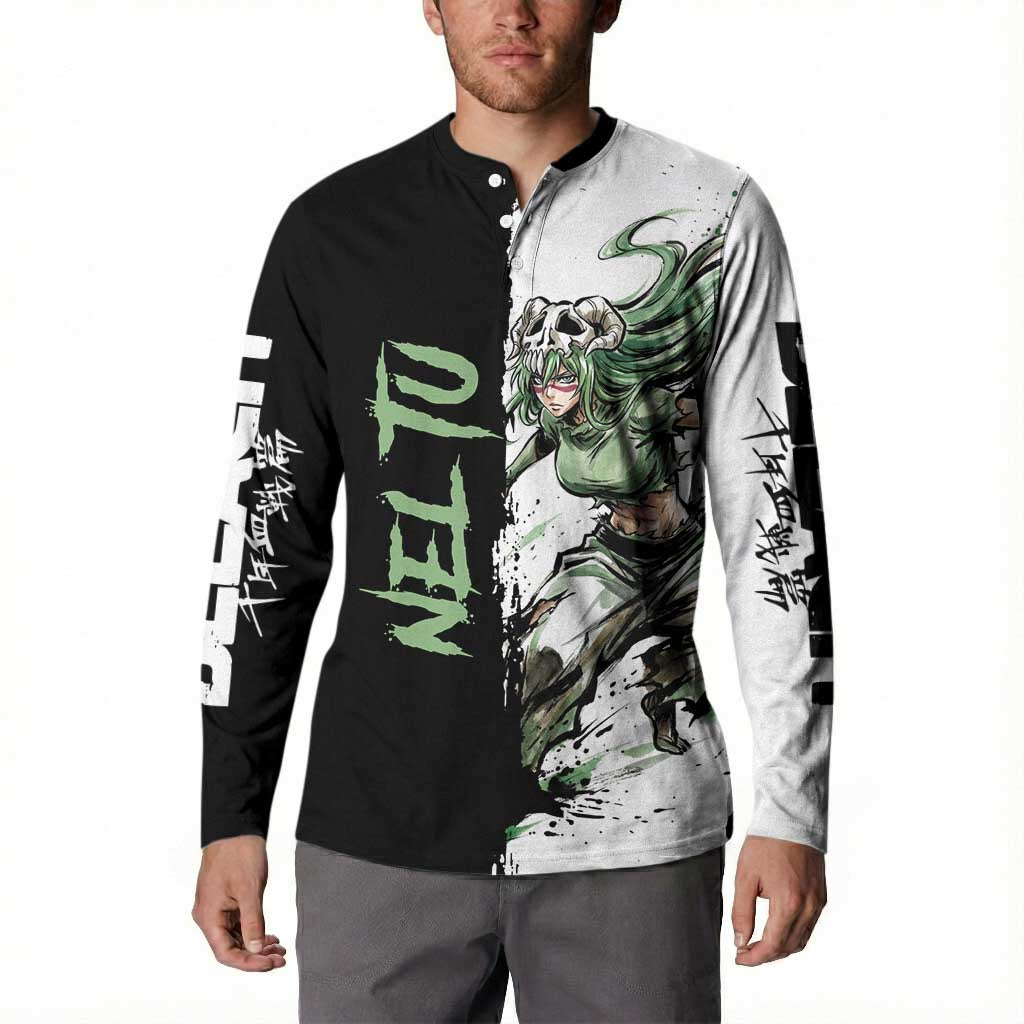 Personalized Nel Tu Button Sweatshirt Ink Splash Anime Brush Style