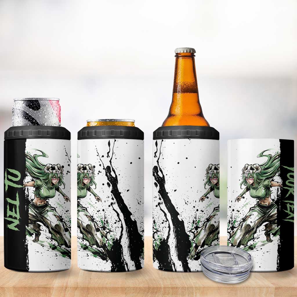 Personalized Nel Tu 4 in 1 Can Cooler Tumbler Ink Splash Anime Brush Style