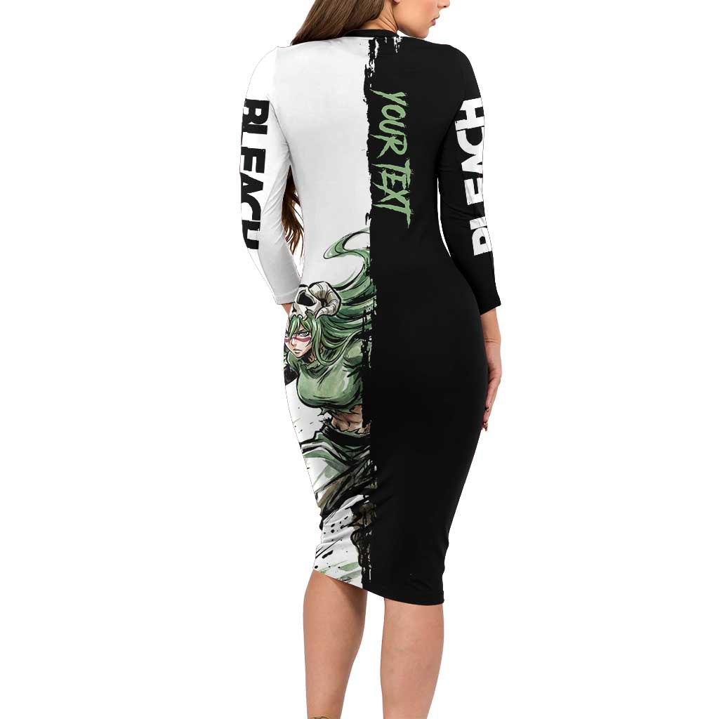 Personalized Nel Tu Family Matching Long Sleeve Bodycon Dress and Hawaiian Shirt Ink Splash Anime Brush Style
