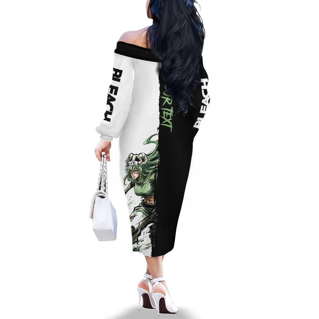 Personalized Nel Tu Family Matching Off The Shoulder Long Sleeve Dress and Hawaiian Shirt Ink Splash Anime Brush Style