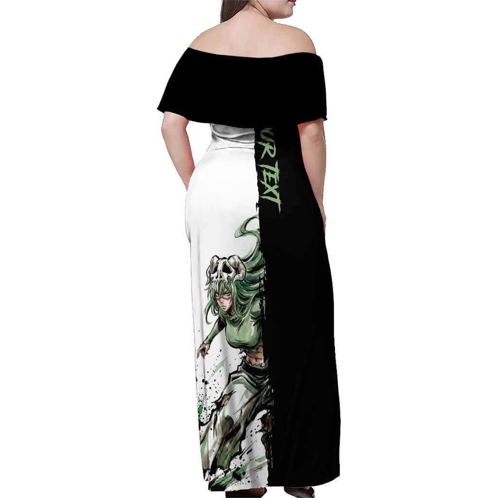 Personalized Nel Tu Family Matching Off Shoulder Maxi Dress and Hawaiian Shirt Ink Splash Anime Brush Style