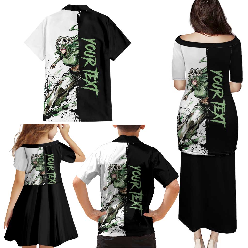 Personalized Nel Tu Family Matching Puletasi and Hawaiian Shirt Ink Splash Anime Brush Style