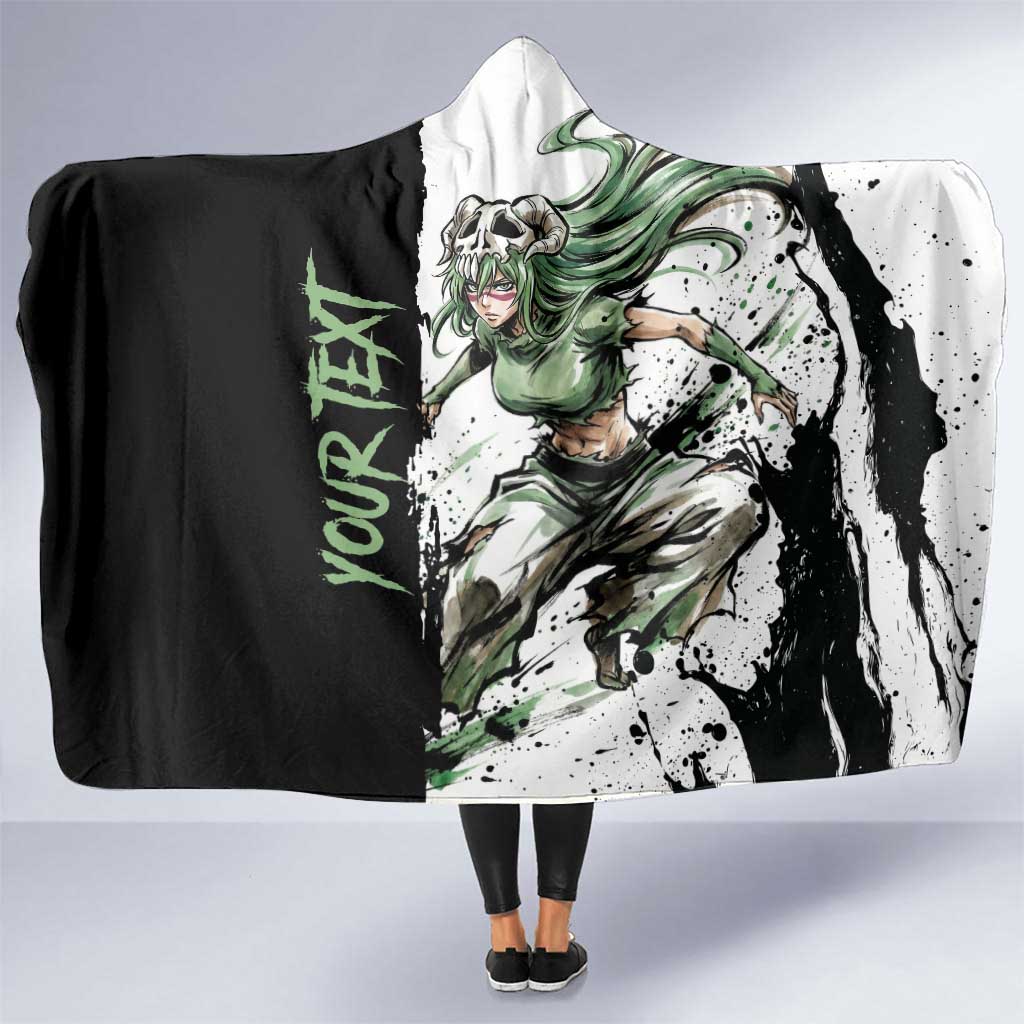Personalized Nel Tu Hooded Blanket Ink Splash Anime Brush Style