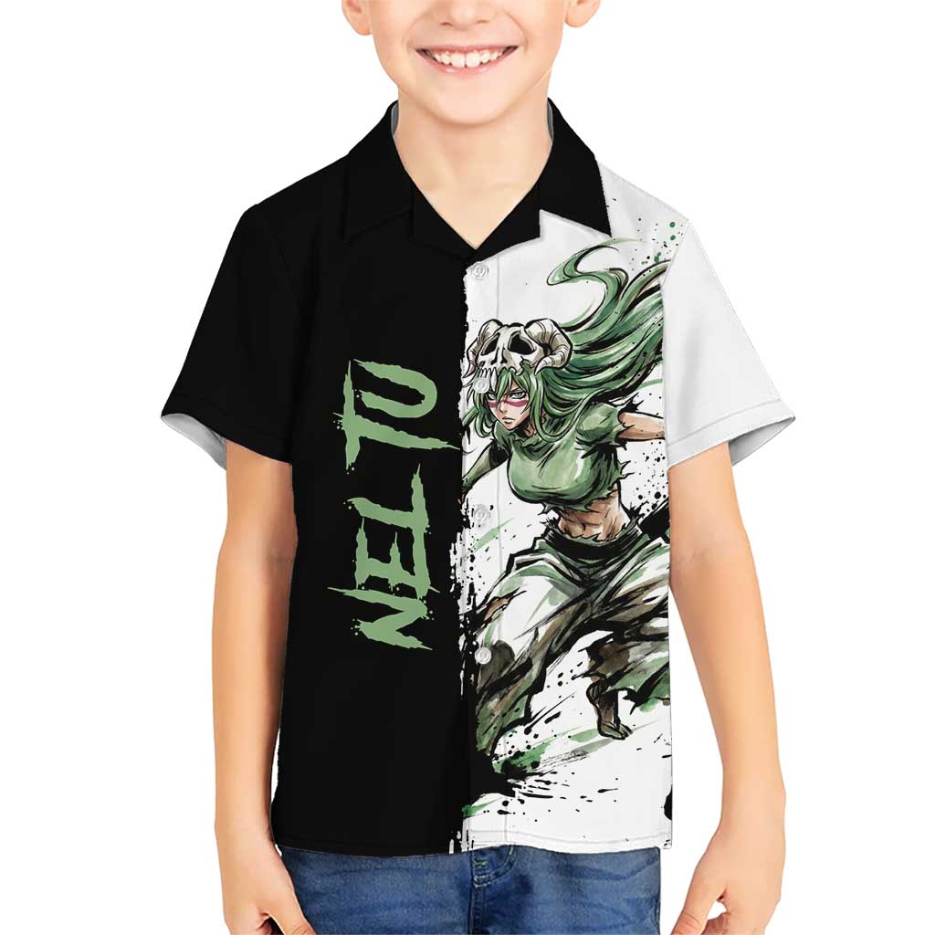 Personalized Nel Tu Kid Hawaiian Shirt Ink Splash Anime Brush Style
