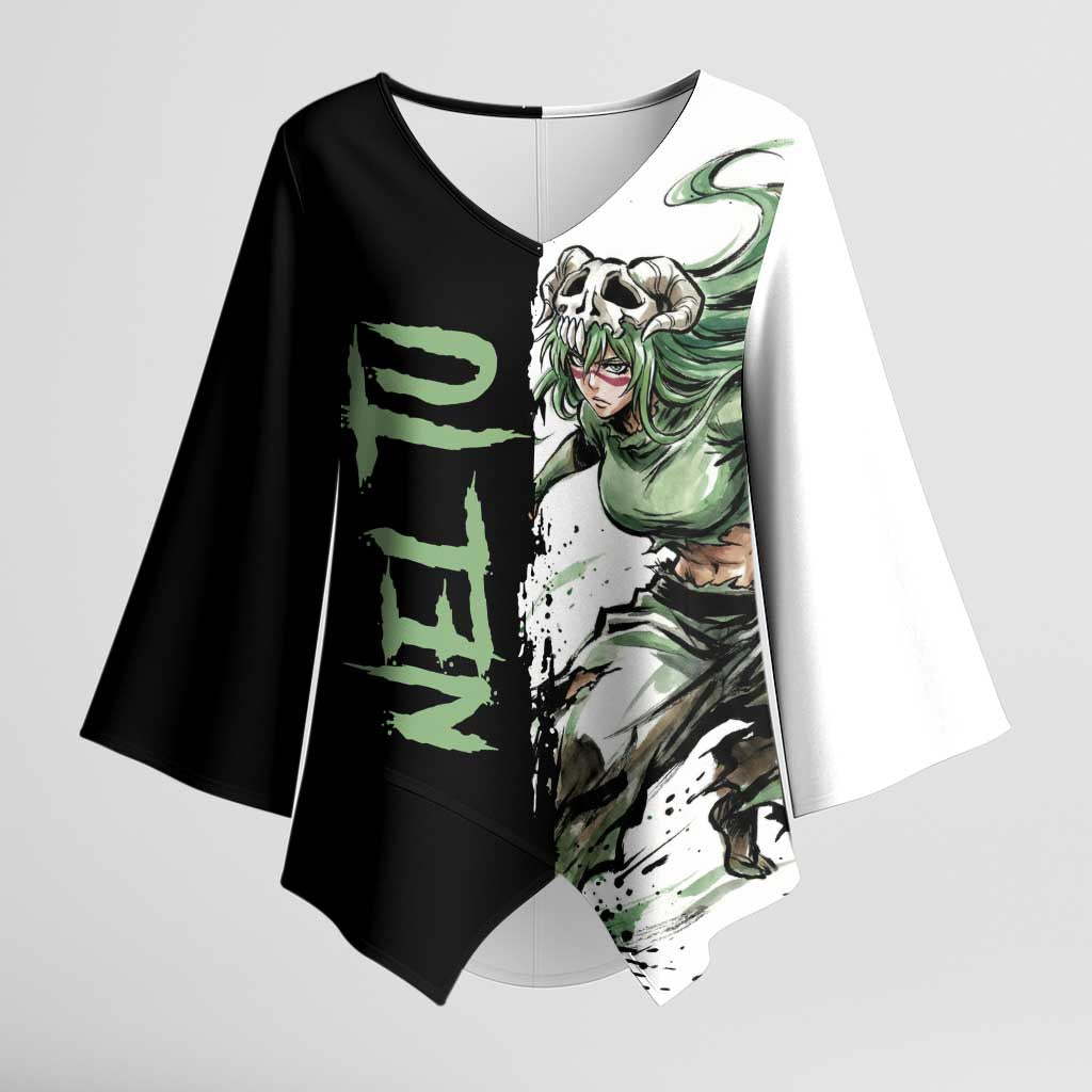 Personalized Nel Tu Kimono Sleeve Blouse Ink Splash Anime Brush Style