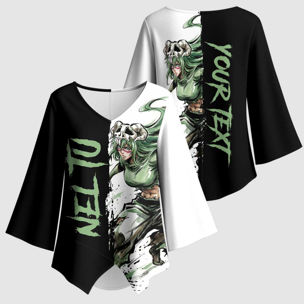 Personalized Nel Tu Kimono Sleeve Blouse Ink Splash Anime Brush Style