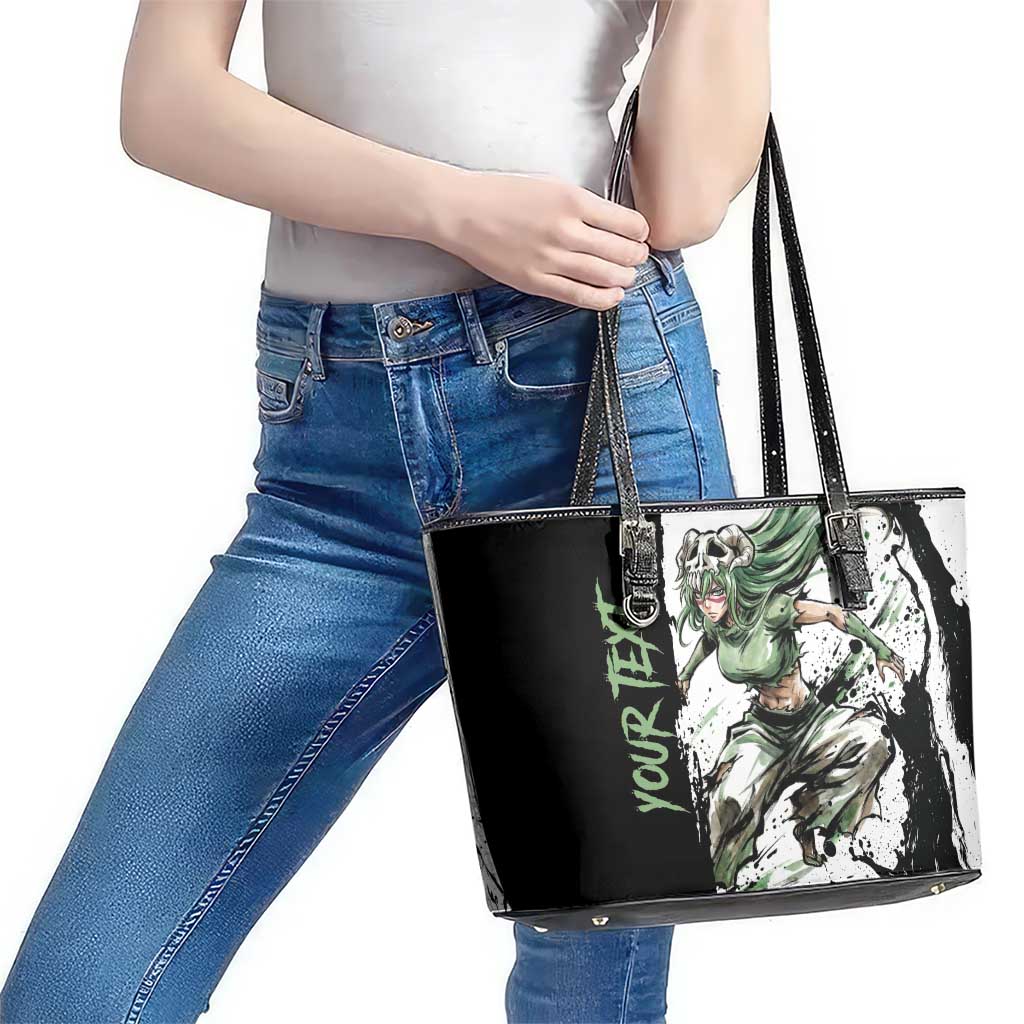 Personalized Nel Tu Leather Tote Bag Ink Splash Anime Brush Style