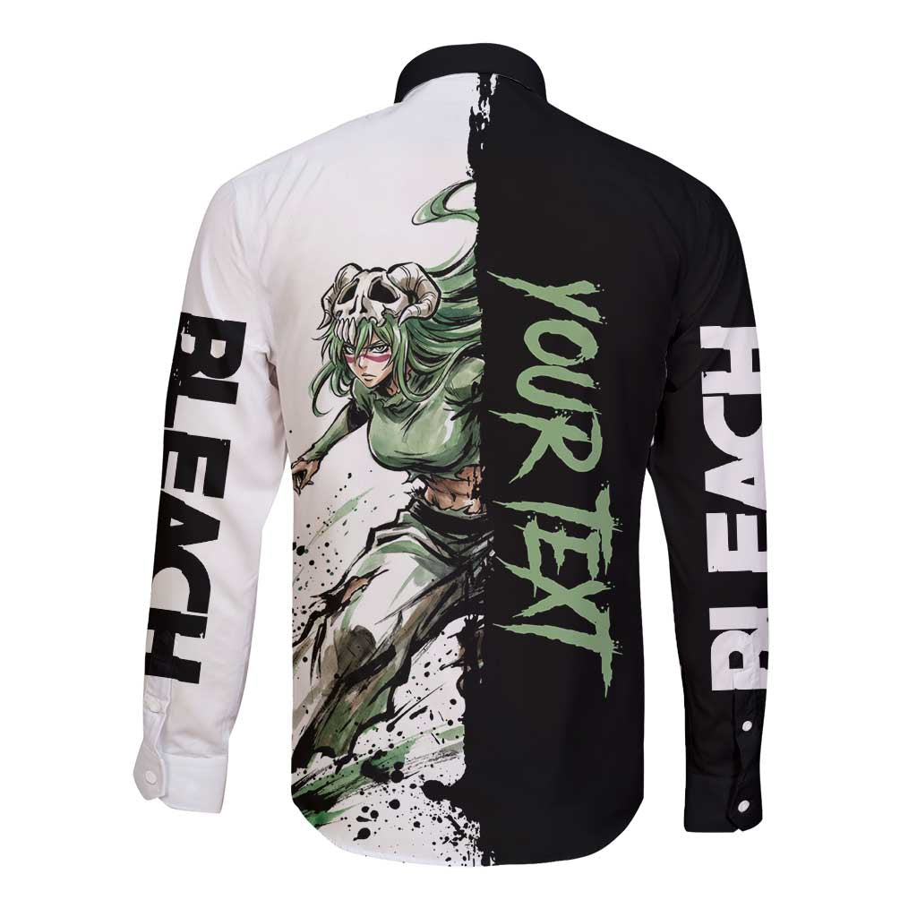 Personalized Nel Tu Long Sleeve Button Shirt Ink Splash Anime Brush Style