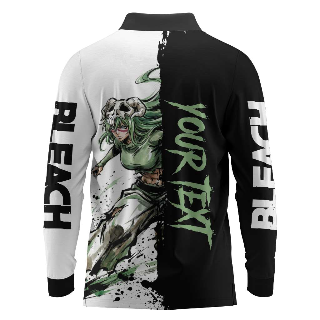 Personalized Nel Tu Long Sleeve Polo Shirt Ink Splash Anime Brush Style