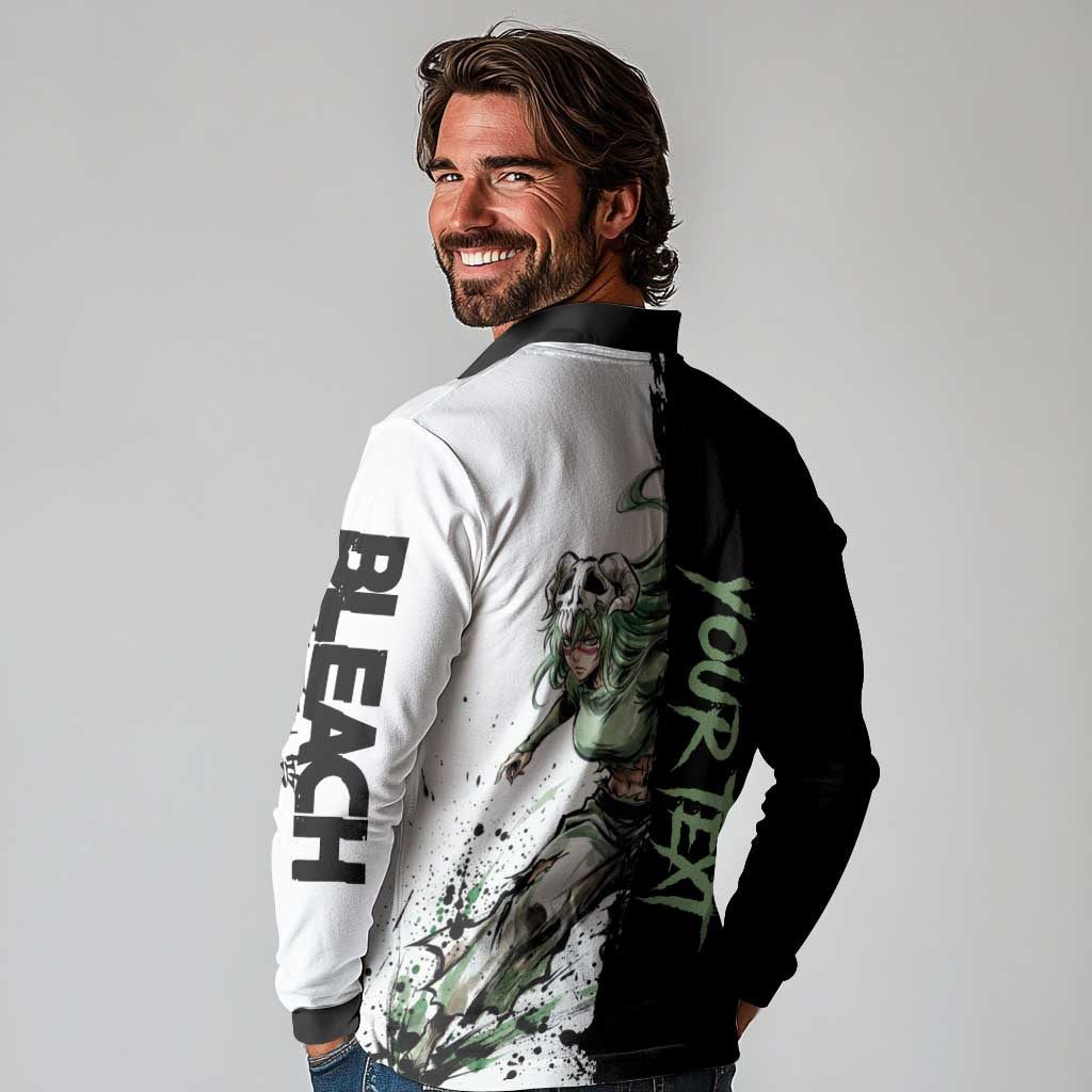 Personalized Nel Tu Long Sleeve Polo Shirt Ink Splash Anime Brush Style
