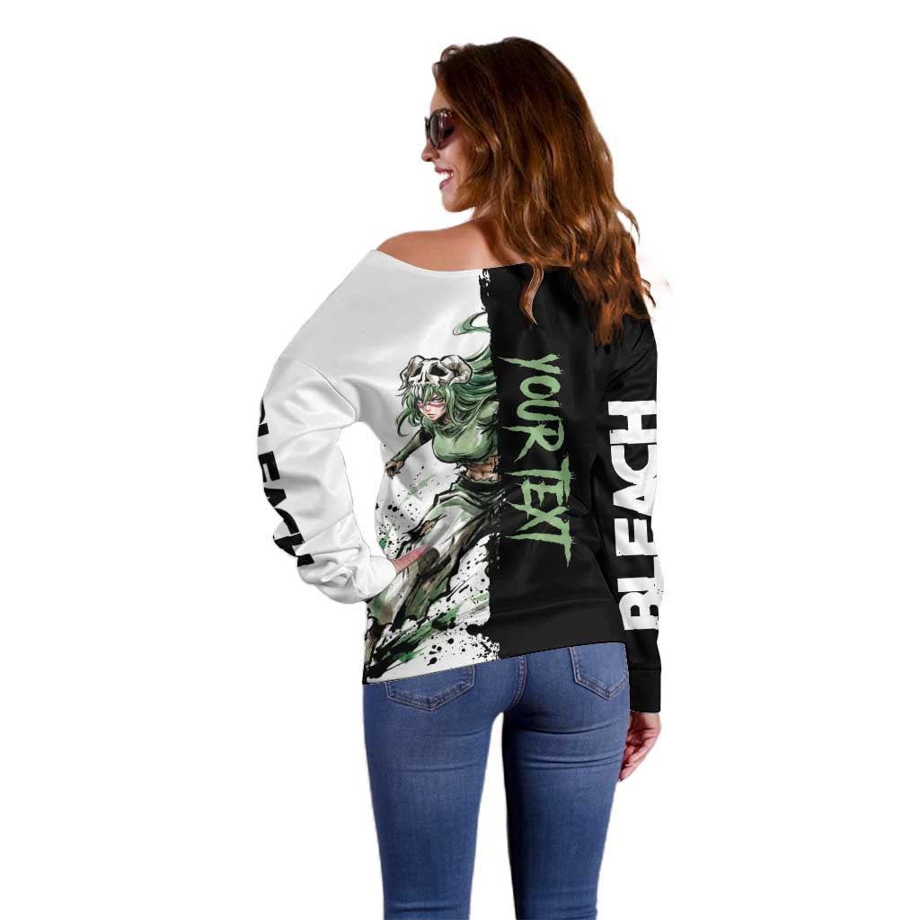 Personalized Nel Tu Off Shoulder Sweater Ink Splash Anime Brush Style