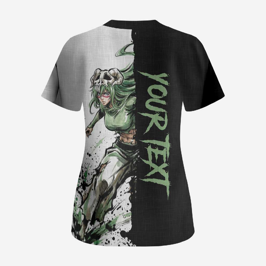 Personalized Nel Tu Scrub Top Ink Splash Anime Brush Style