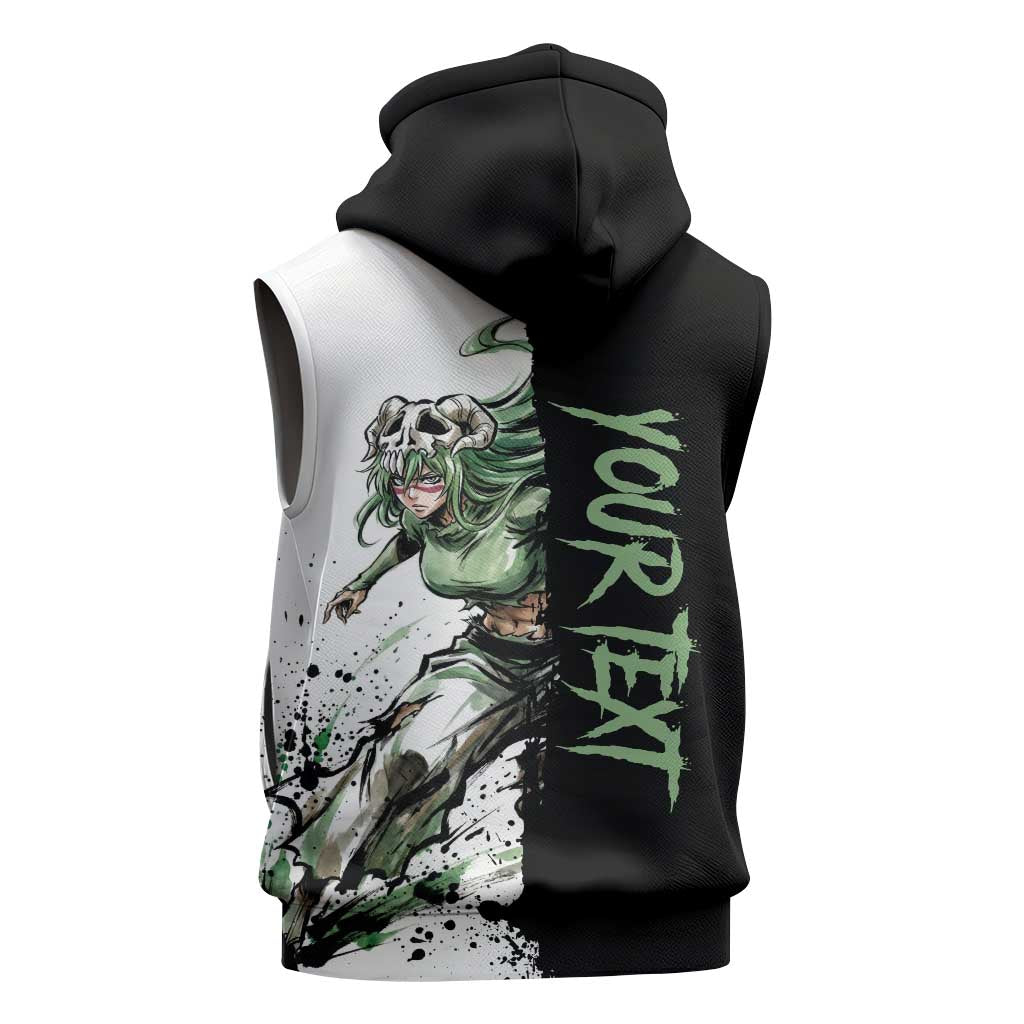 Personalized Nel Tu Sleeveless Zip Hoodie Ink Splash Anime Brush Style