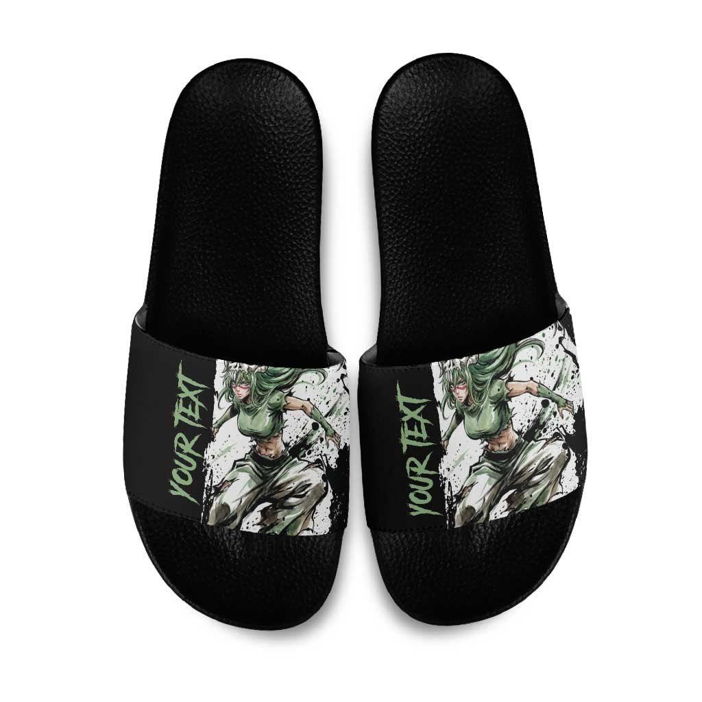 Personalized Nel Tu Slide Sandals Ink Splash Anime Brush Style