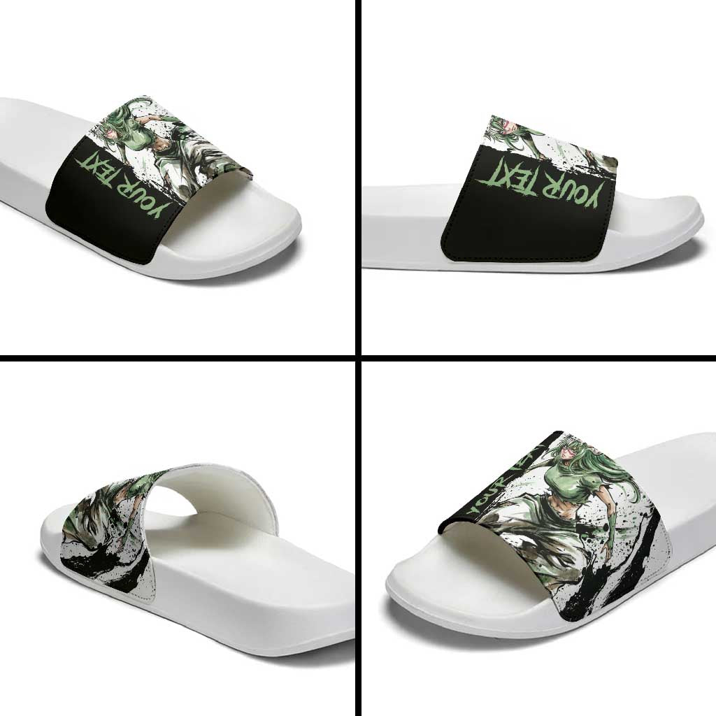 Personalized Nel Tu Slide Sandals Ink Splash Anime Brush Style