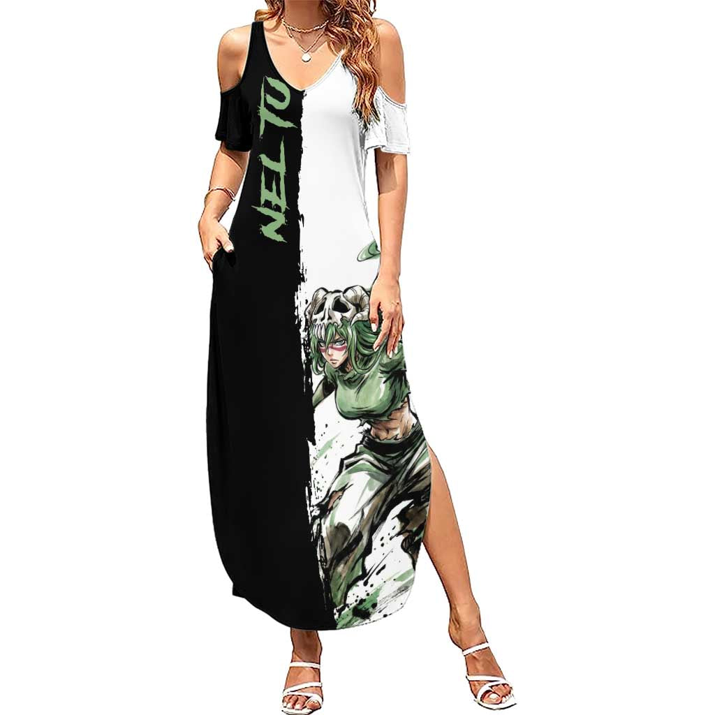 Personalized Nel Tu Summer Maxi Dress Ink Splash Anime Brush Style