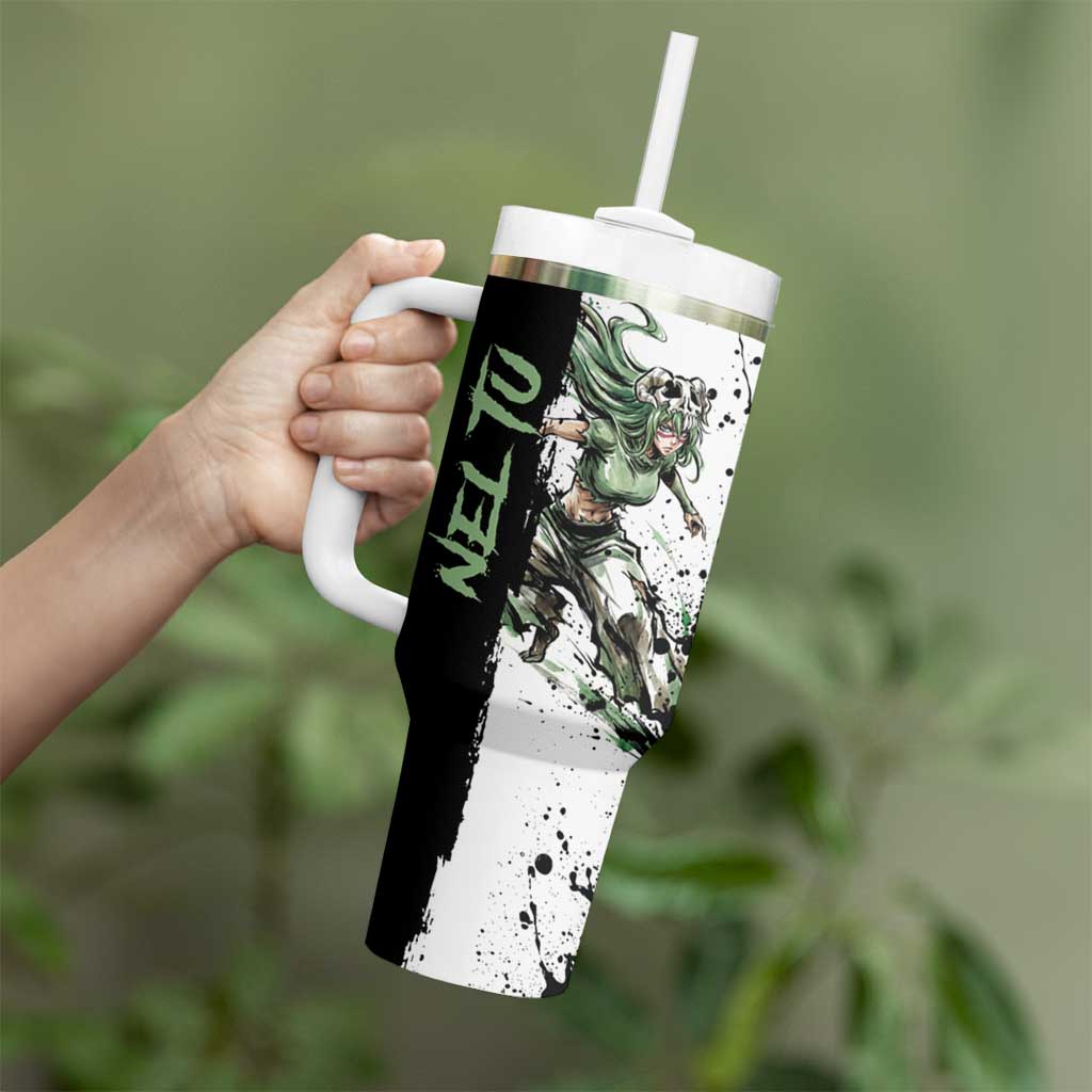 Personalized Nel Tu Tumbler With Handle Ink Splash Anime Brush Style