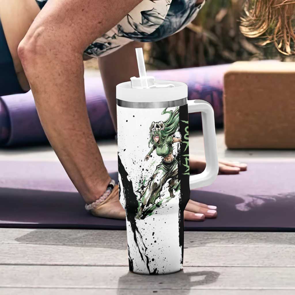 Personalized Nel Tu Tumbler With Handle Ink Splash Anime Brush Style