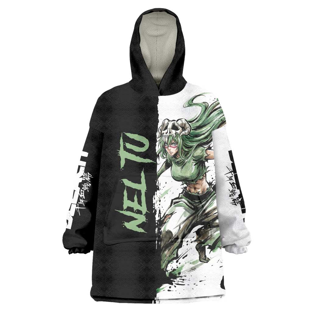 Personalized Nel Tu Wearable Blanket Hoodie Ink Splash Anime Brush Style