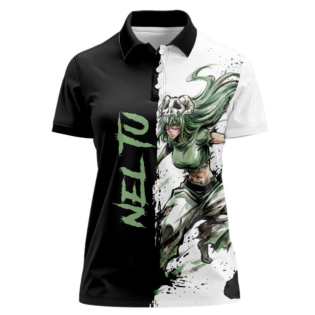 Personalized Nel Tu Women Polo Shirt Ink Splash Anime Brush Style