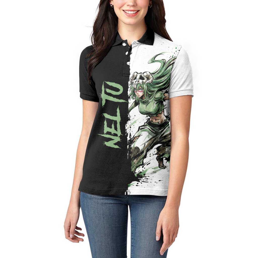 Personalized Nel Tu Women Polo Shirt Ink Splash Anime Brush Style