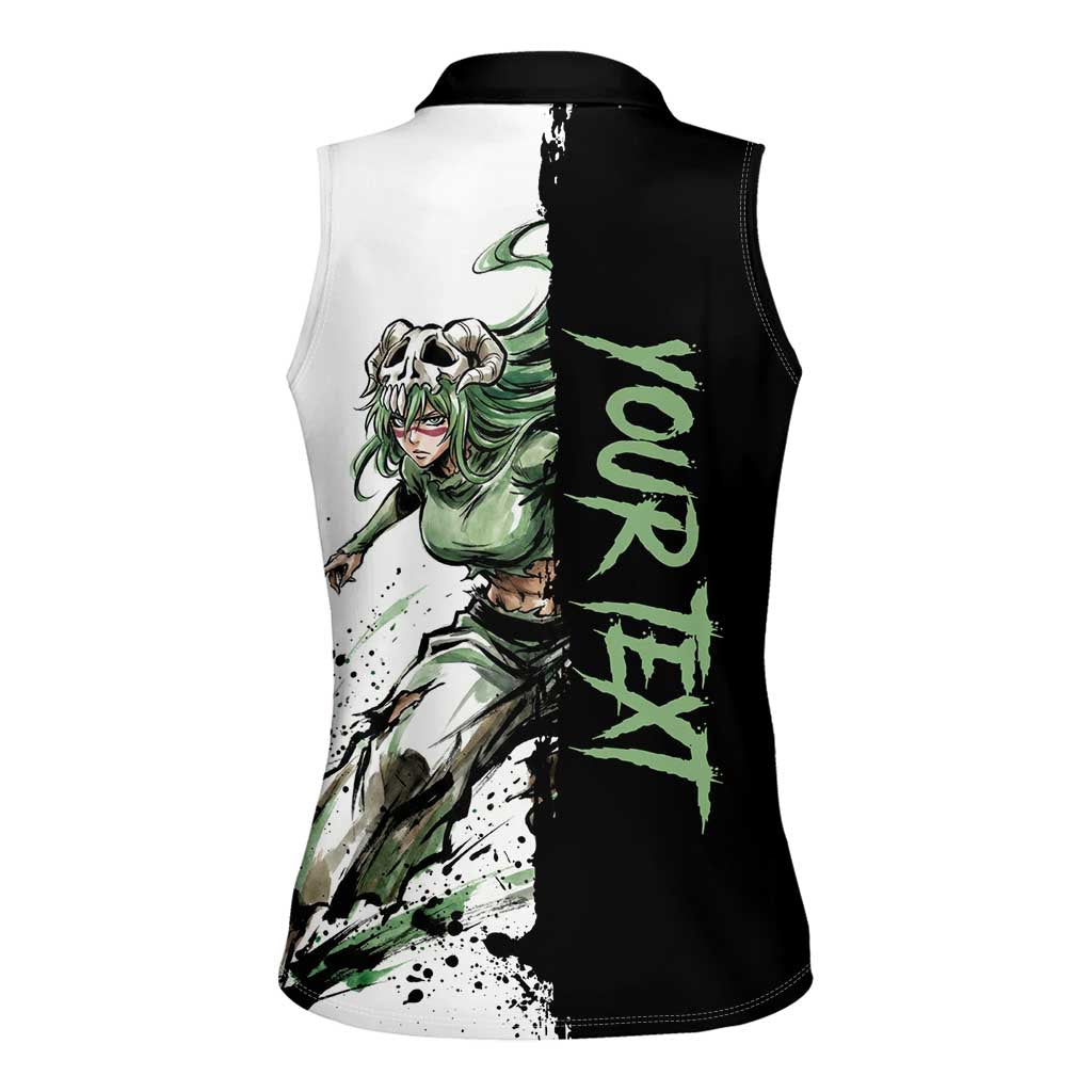 Personalized Nel Tu Women Sleeveless Polo Shirt Ink Splash Anime Brush Style