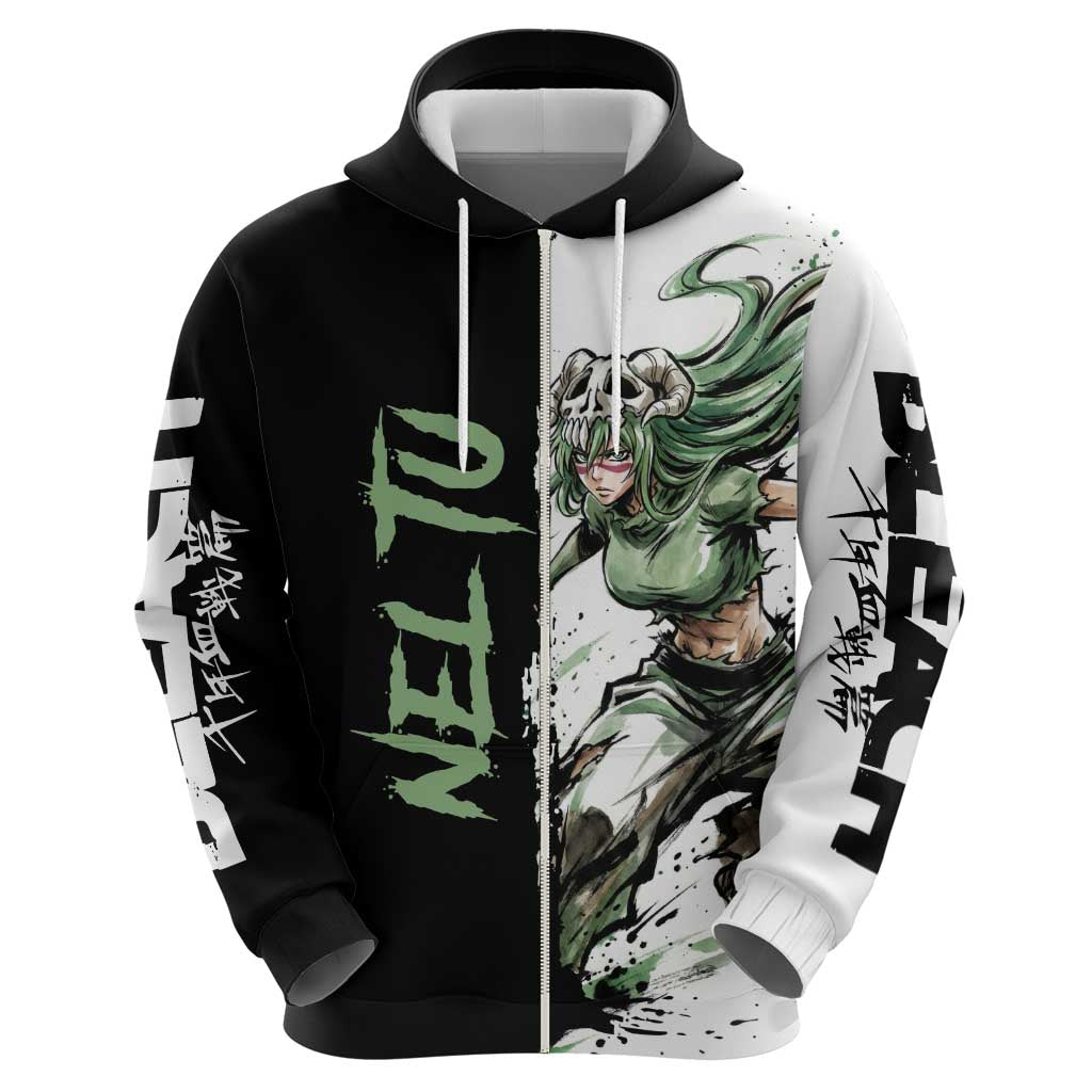 Personalized Nel Tu Zip Hoodie Ink Splash Anime Brush Style