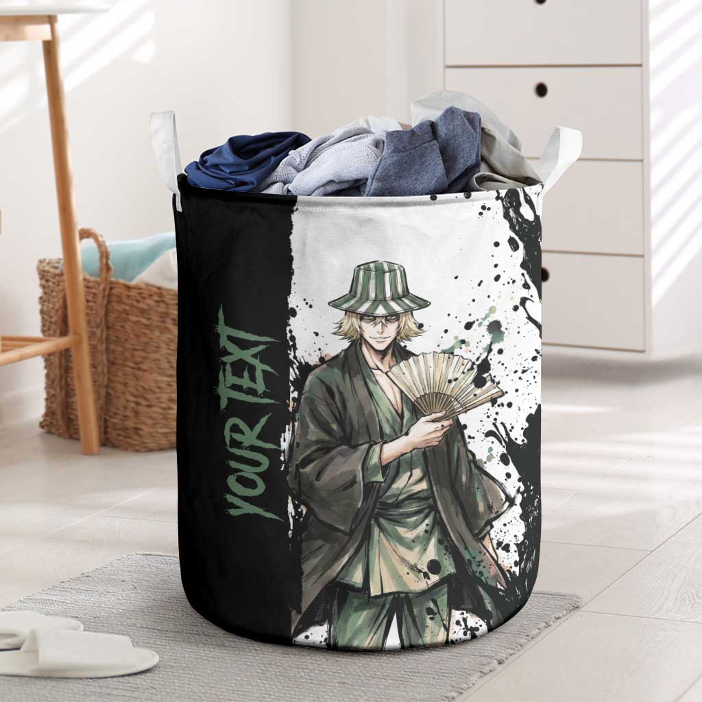 Personalized Kisuke Urahara Laundry Basket Ink Splash Anime Brush Style
