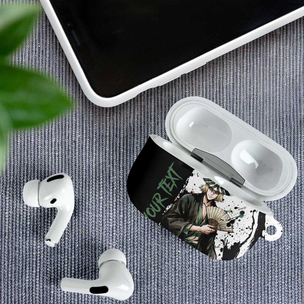 Personalized Kisuke Urahara AirPods Case Ink Splash Anime Brush Style