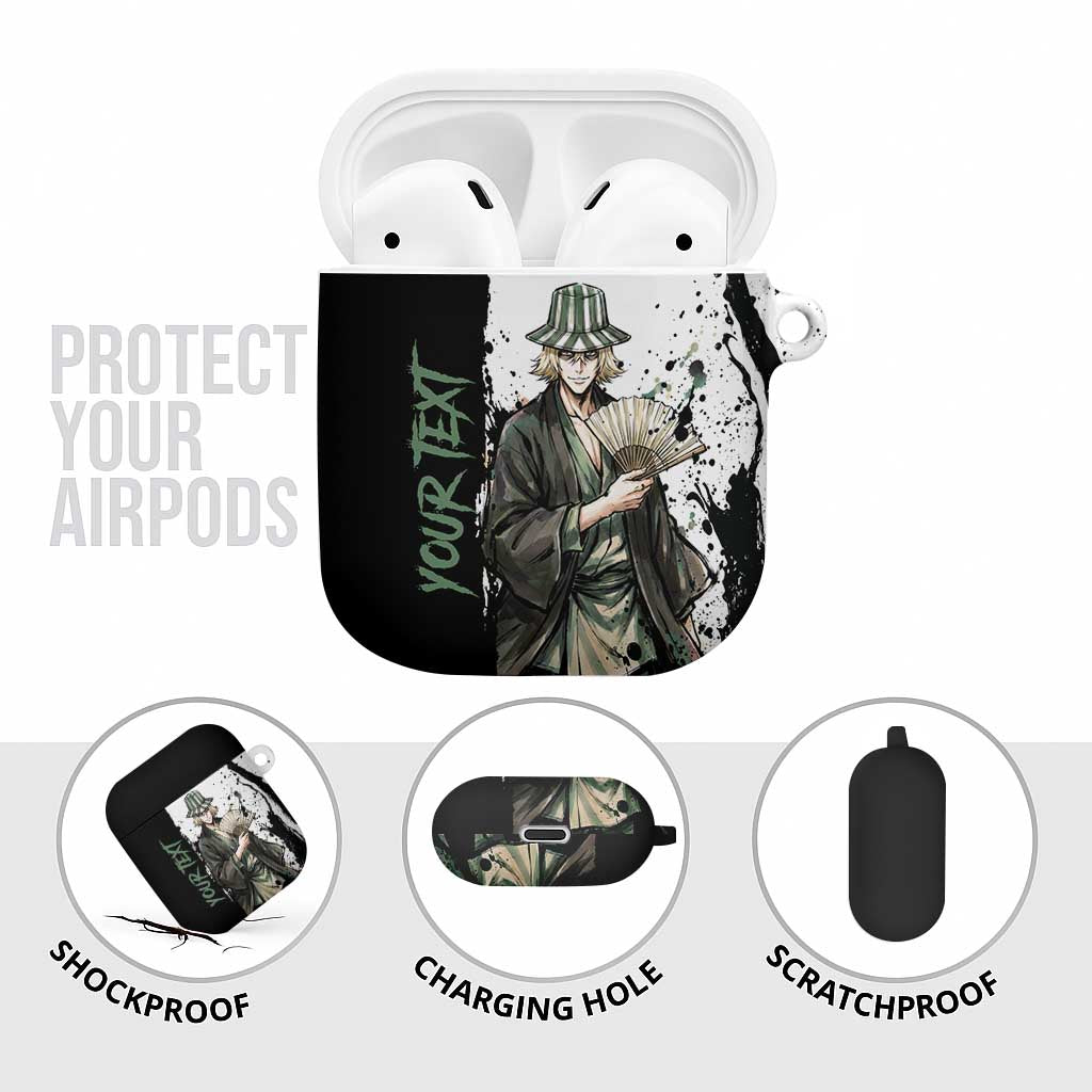 Personalized Kisuke Urahara AirPods Case Ink Splash Anime Brush Style