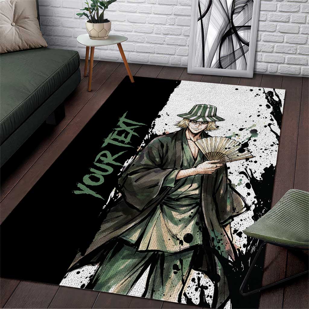 Personalized Kisuke Urahara Area Rug Ink Splash Anime Brush Style