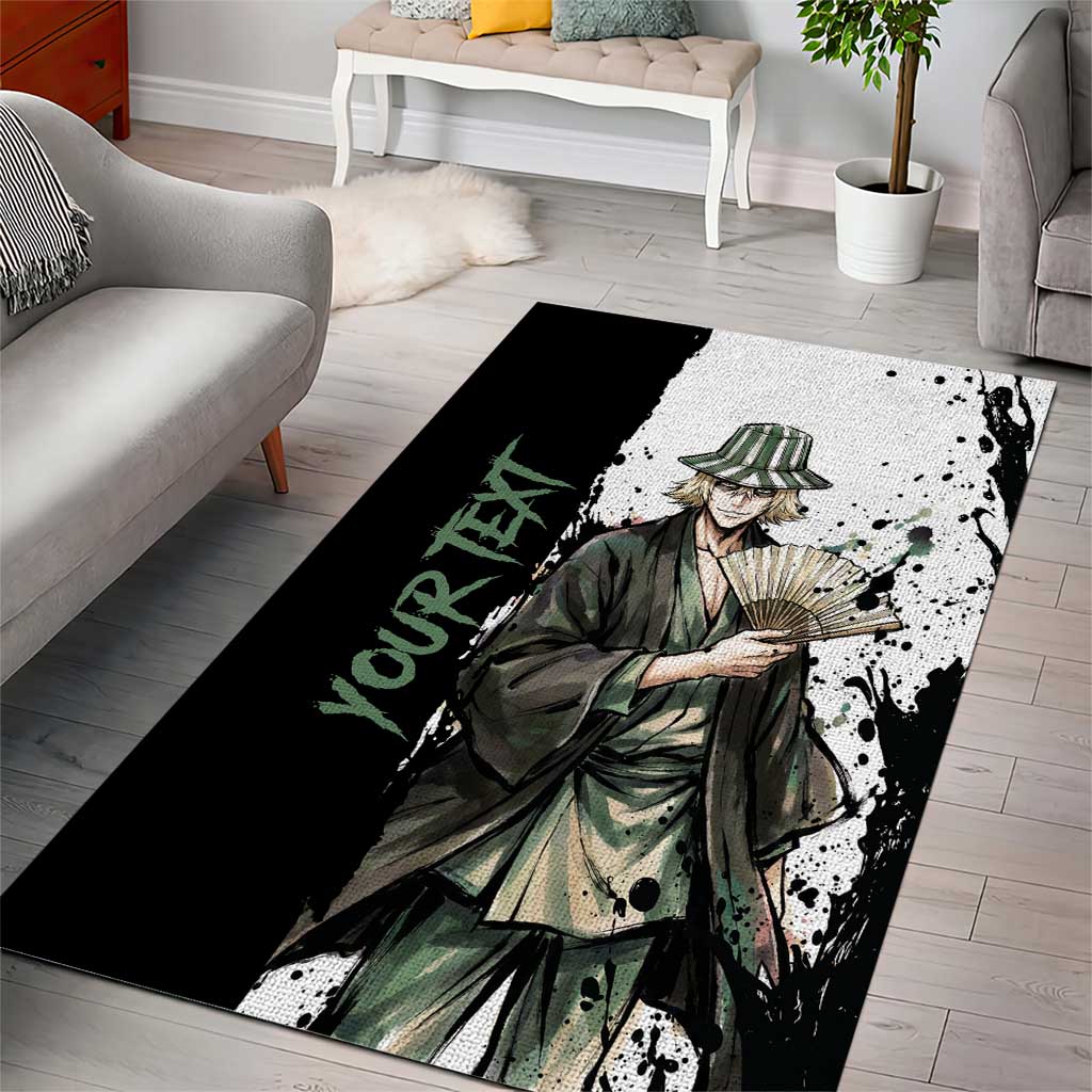 Personalized Kisuke Urahara Area Rug Ink Splash Anime Brush Style