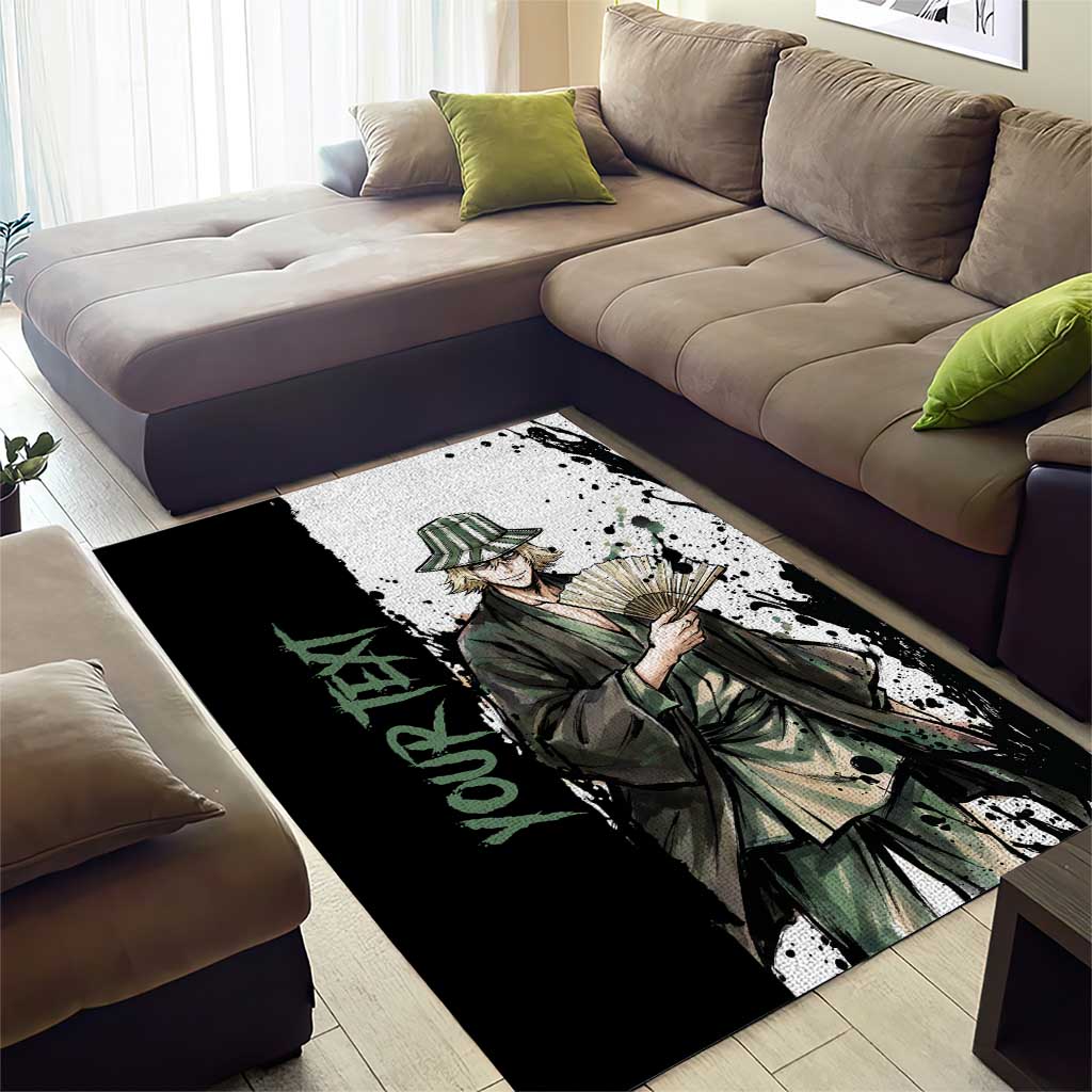 Personalized Kisuke Urahara Area Rug Ink Splash Anime Brush Style