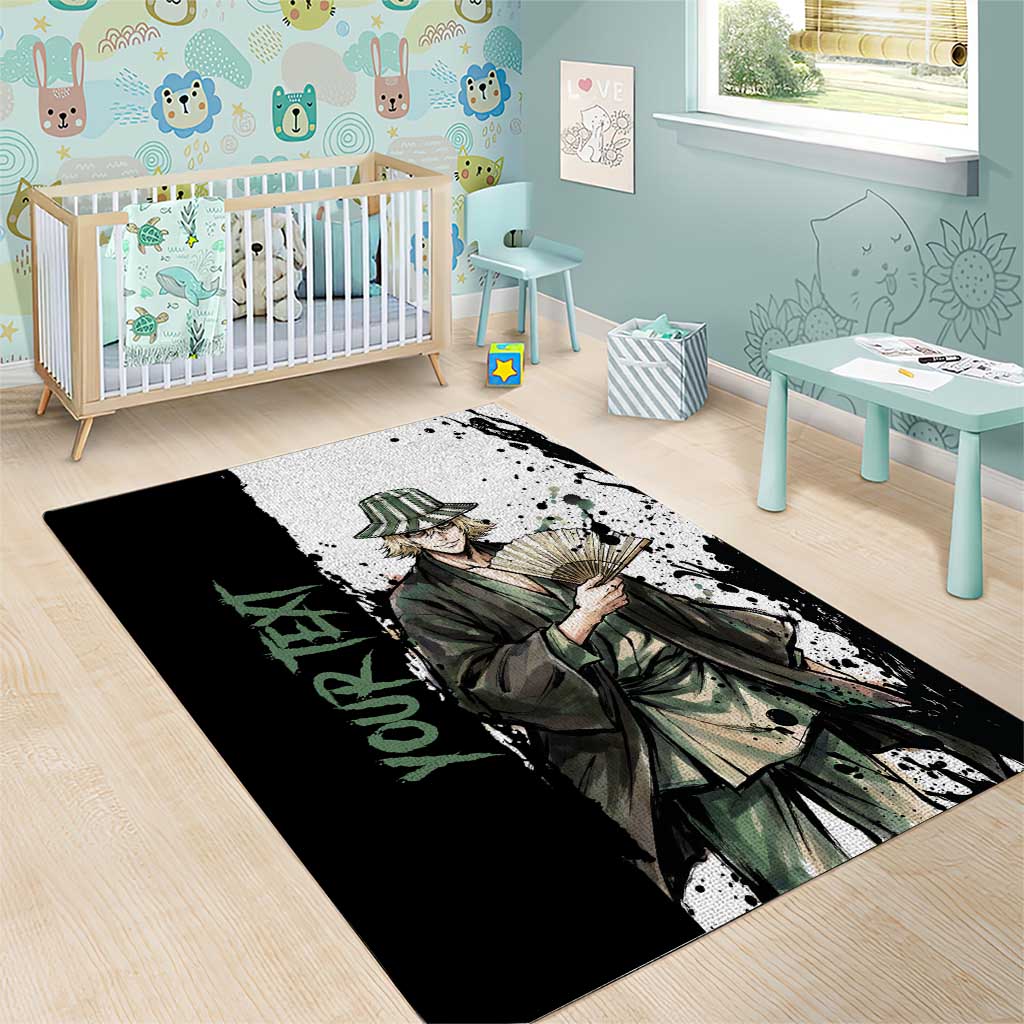 Personalized Kisuke Urahara Area Rug Ink Splash Anime Brush Style