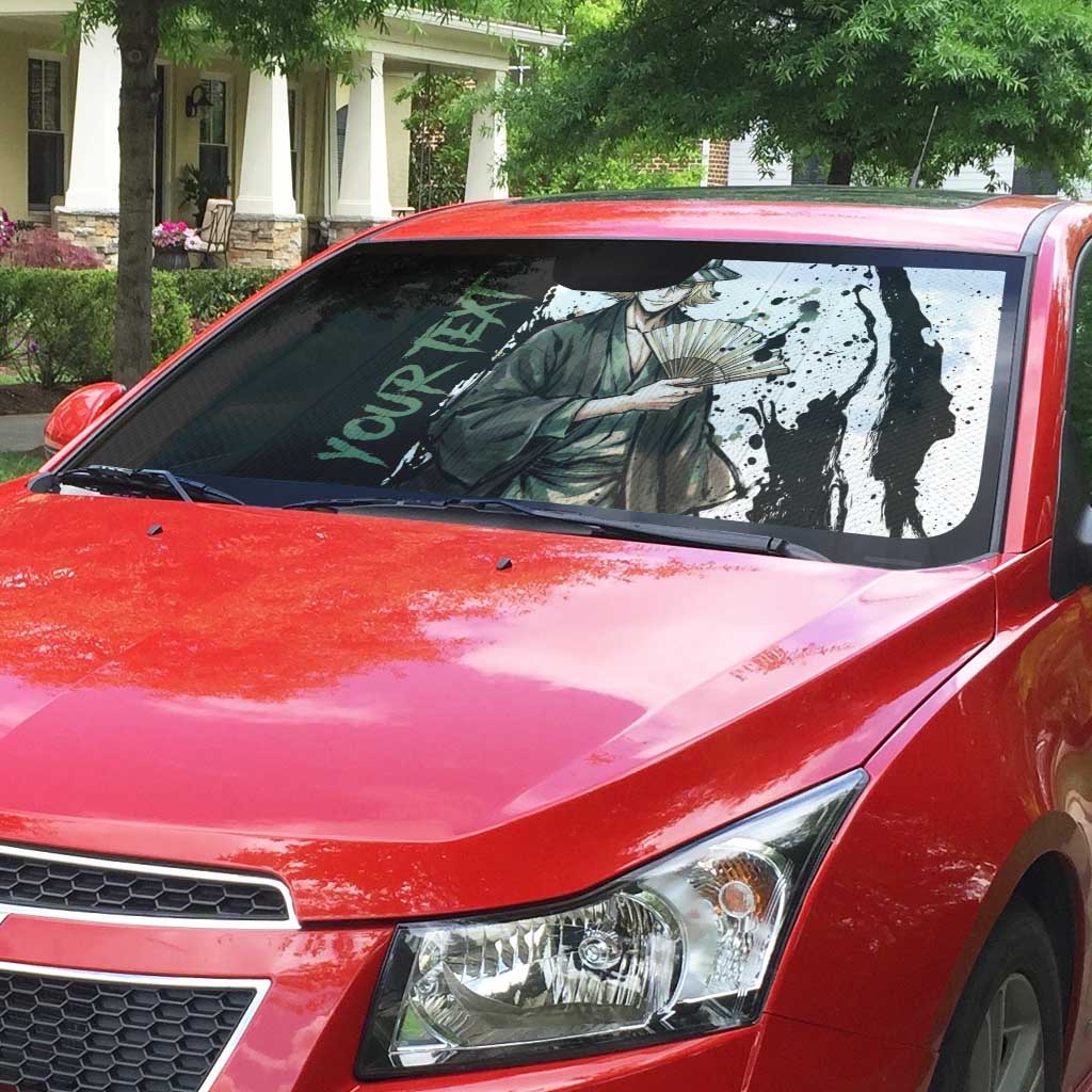 Personalized Kisuke Urahara Auto Sun Shade Ink Splash Anime Brush Style