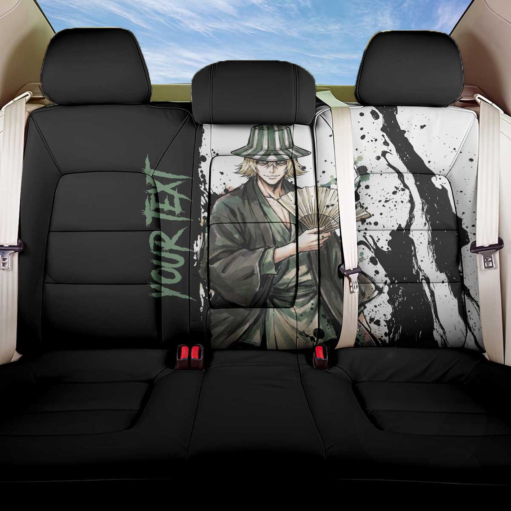 Personalized Kisuke Urahara Back Car Seat Cover Ink Splash Anime Brush Style