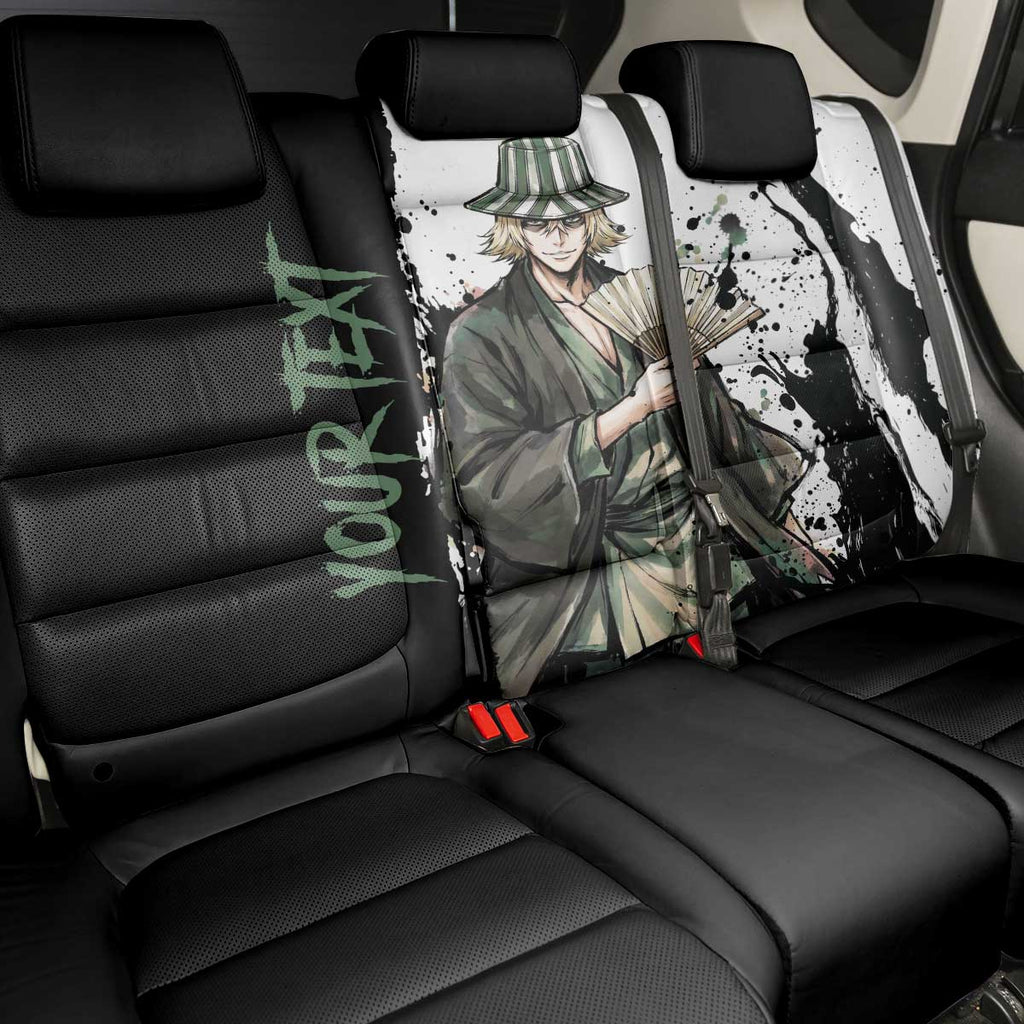 Personalized Kisuke Urahara Back Car Seat Cover Ink Splash Anime Brush Style