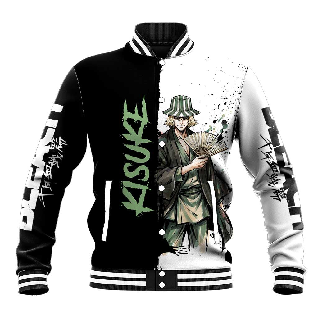 Personalized Kisuke Urahara Baseball Jacket Ink Splash Anime Brush Style