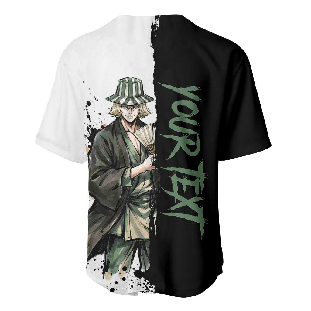 Personalized Kisuke Urahara Baseball Jersey Ink Splash Anime Brush Style