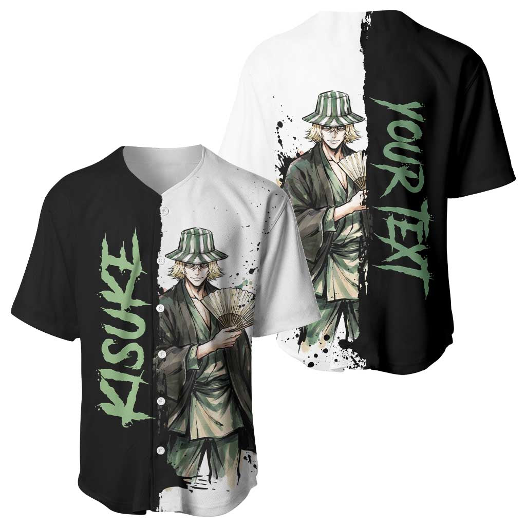 Personalized Kisuke Urahara Baseball Jersey Ink Splash Anime Brush Style
