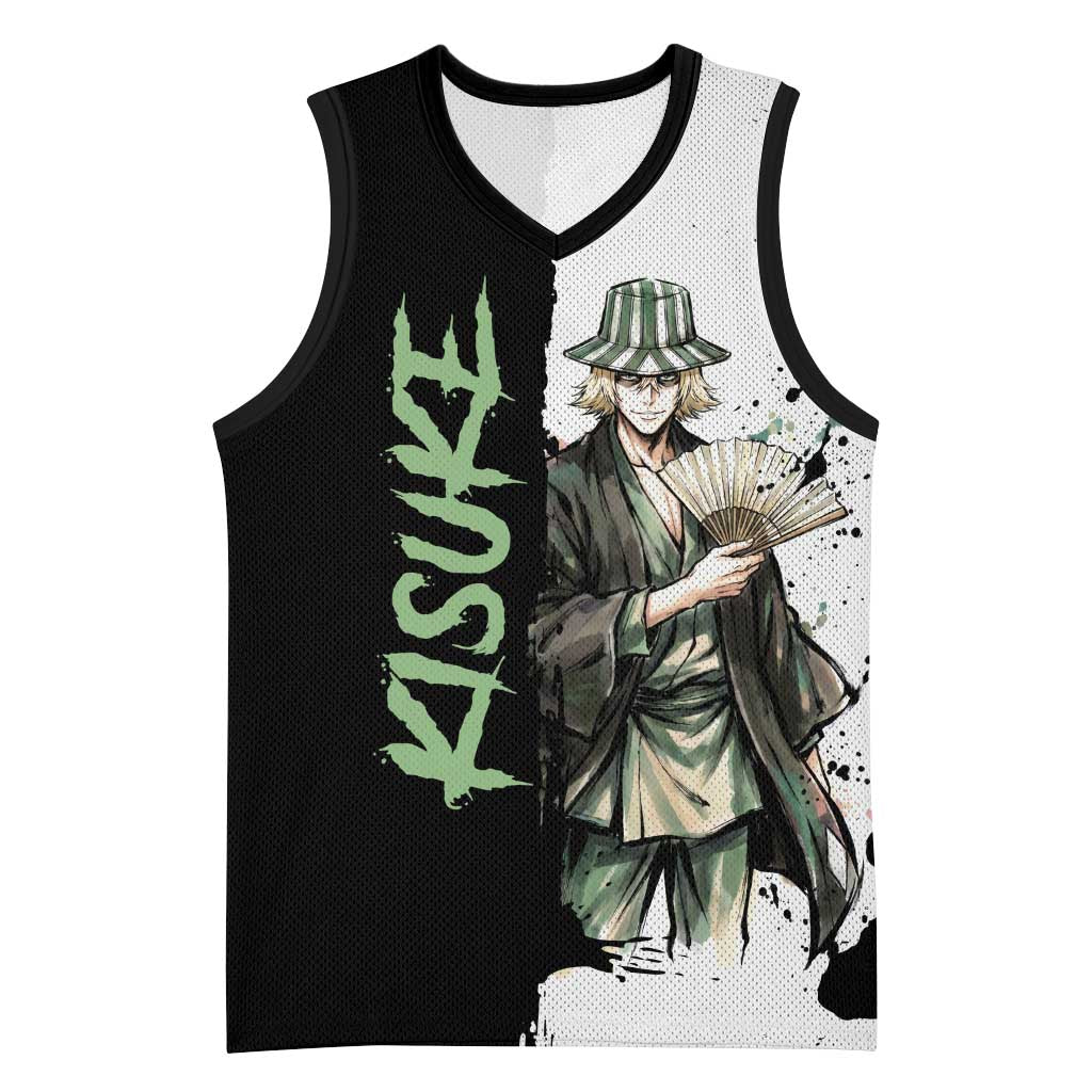Personalized Kisuke Urahara Basketball Jersey Ink Splash Anime Brush Style