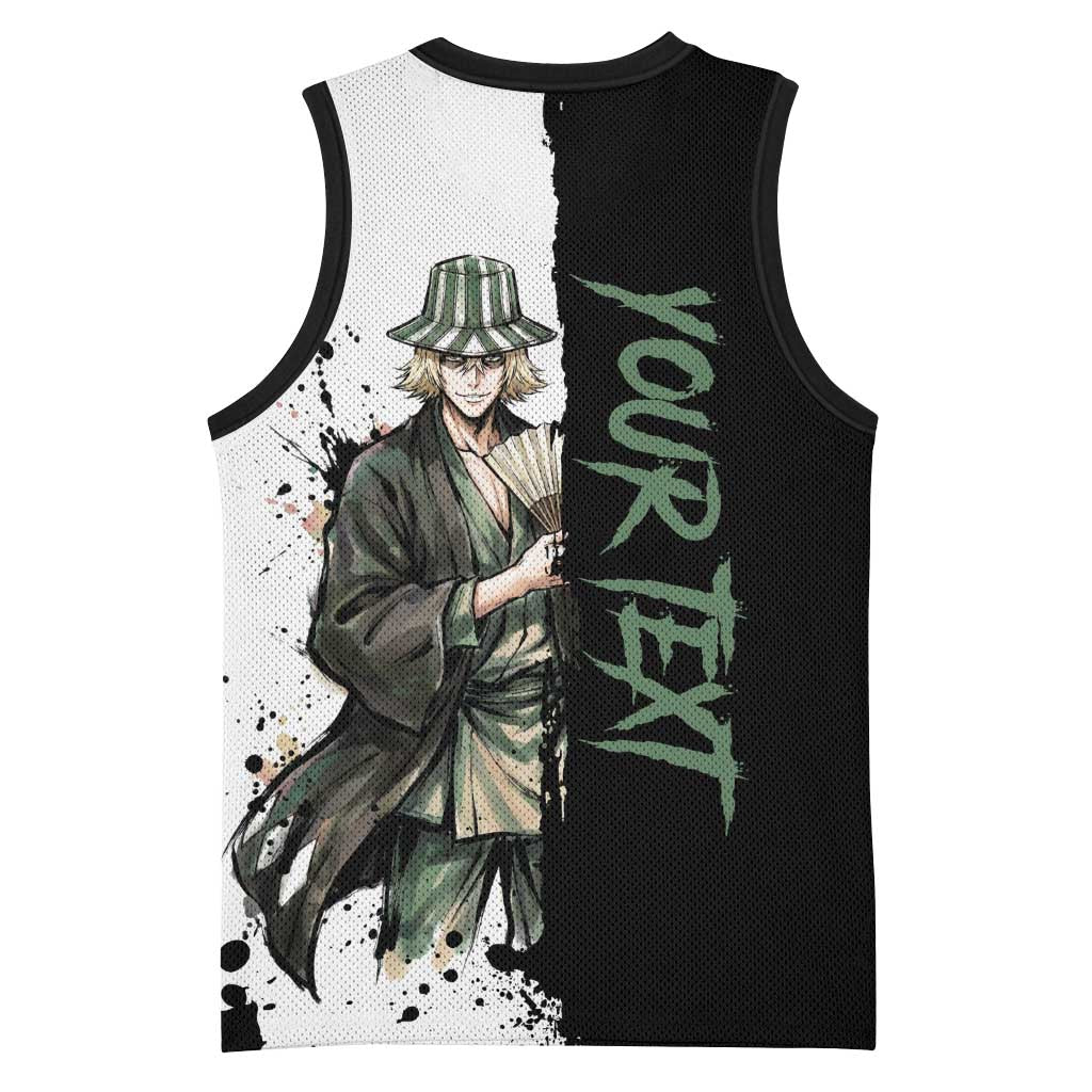 Personalized Kisuke Urahara Basketball Jersey Ink Splash Anime Brush Style