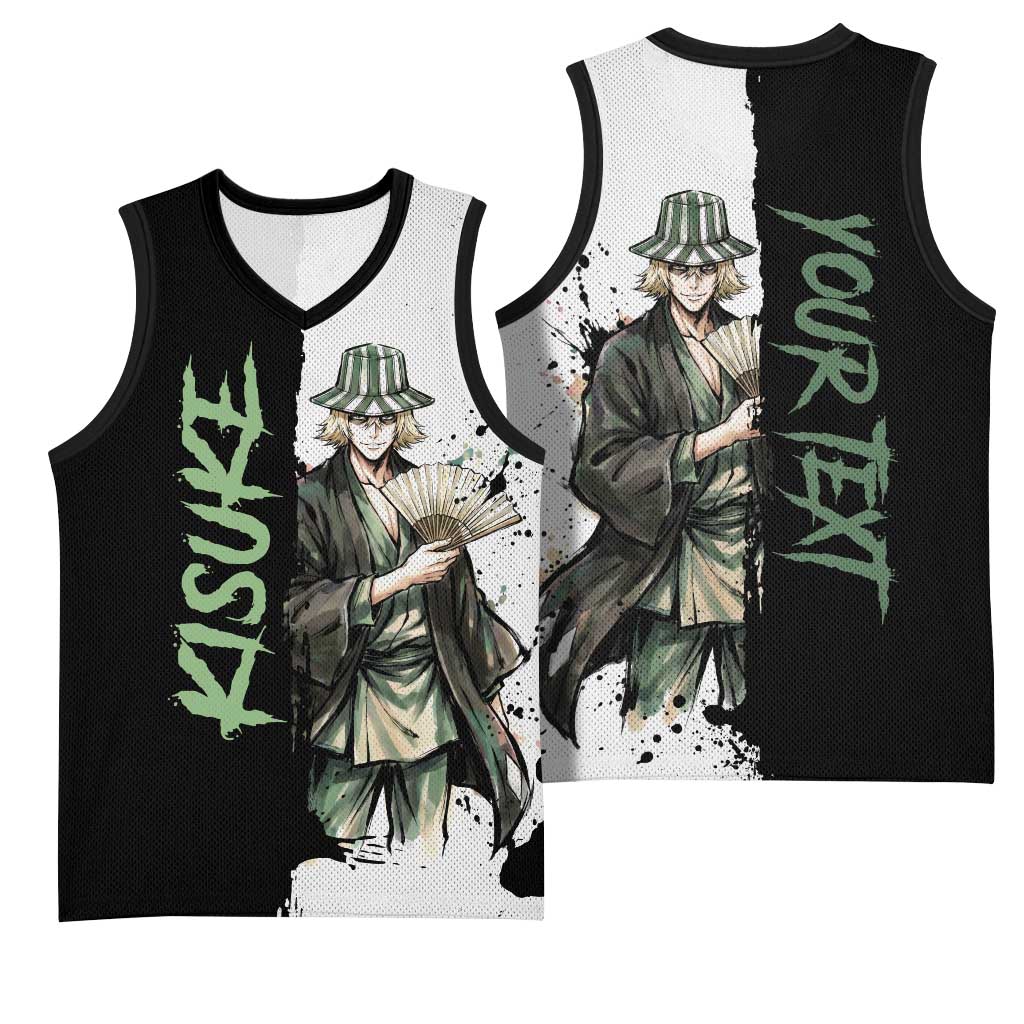 Personalized Kisuke Urahara Basketball Jersey Ink Splash Anime Brush Style