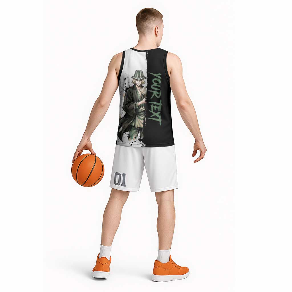 Personalized Kisuke Urahara Basketball Jersey Ink Splash Anime Brush Style